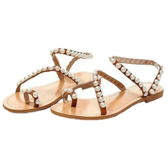 Luna Pearl Studded Strap Sandals - Picture 1 of 1